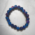 Blueish purple beaded bracelet