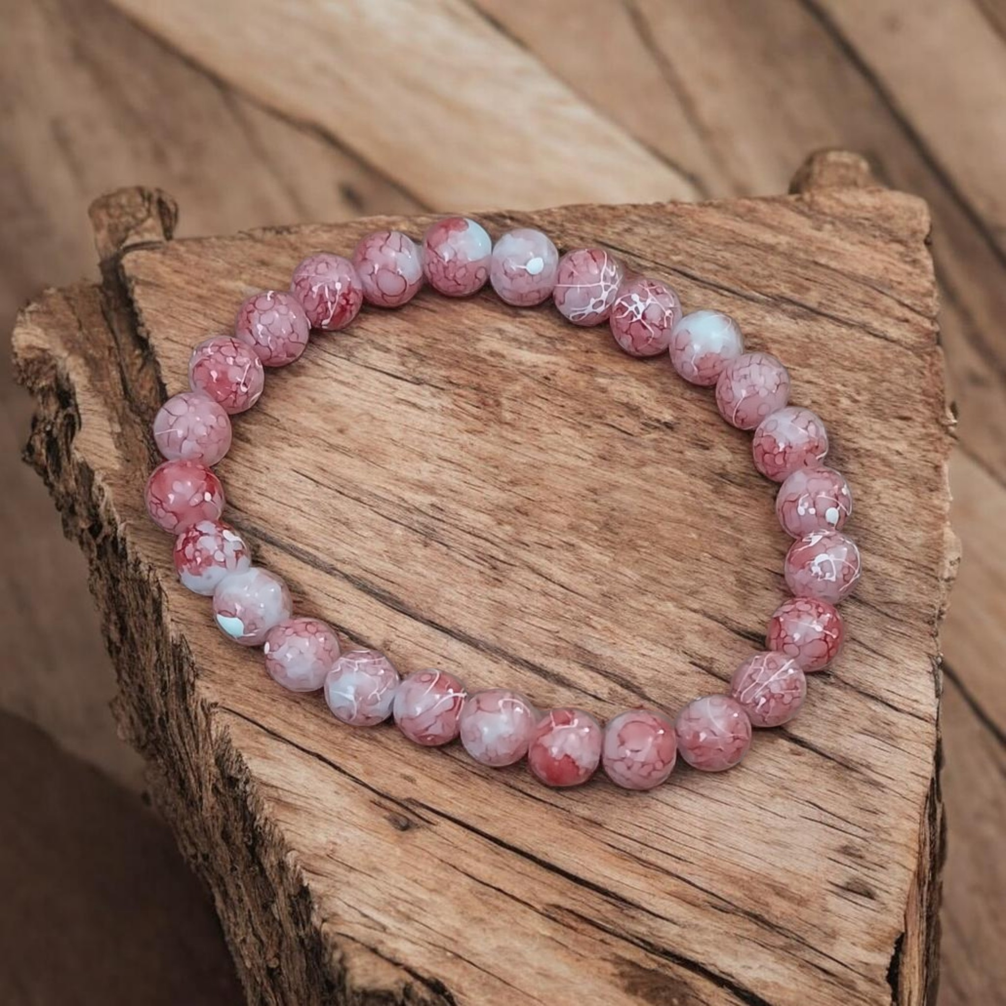 Red fire beaded bracelet
