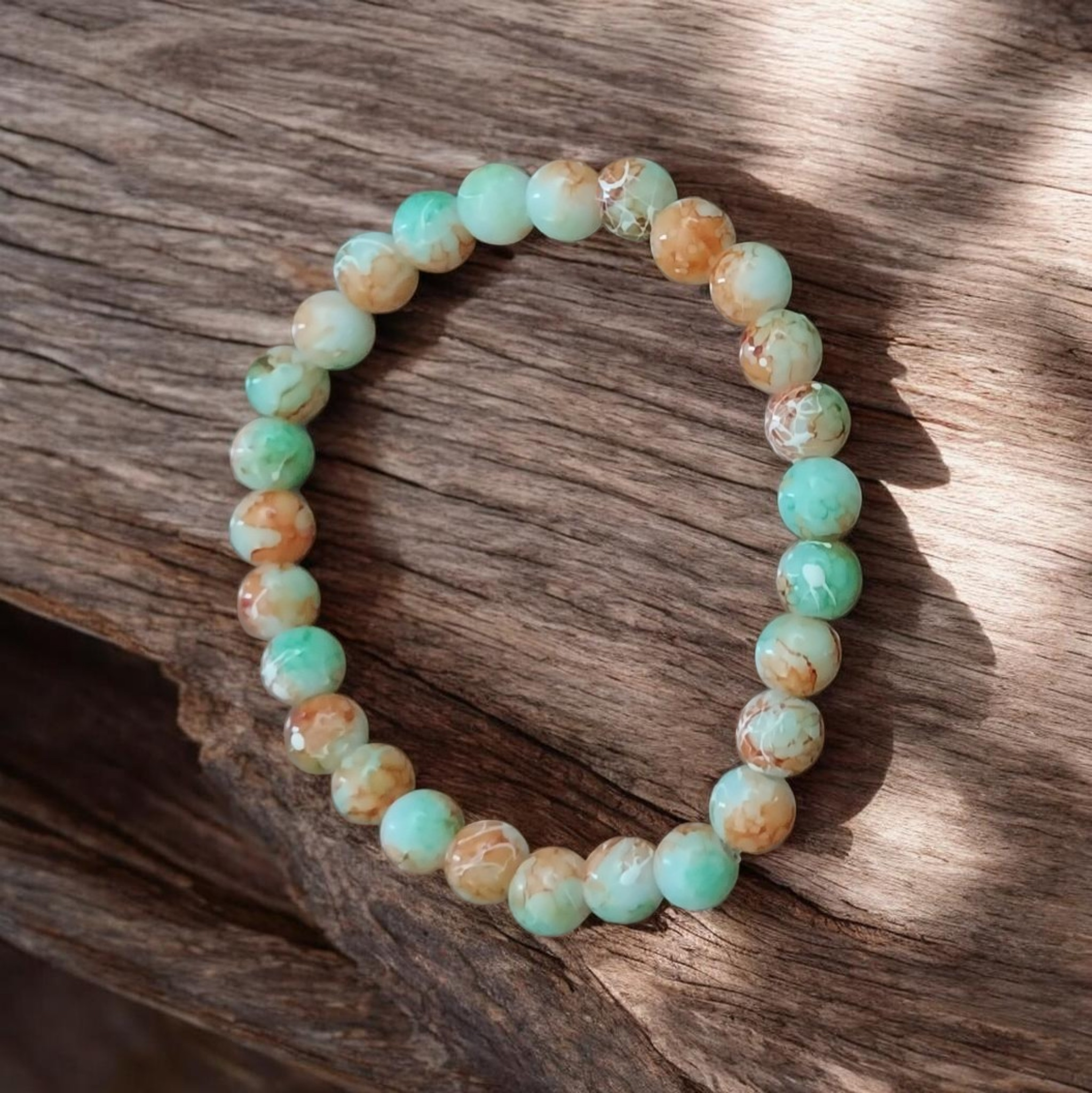 Autumn leaves beaded bracelet