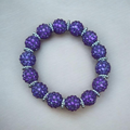 Purple sparkle beaded bracelet