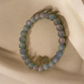 Pastel lavender & light blue beaded bracelet